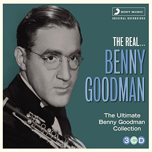 Album cover featuring a black and white portrait of Benny Goodman holding a clarinet.