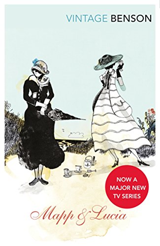 Book cover with illustrated women in vintage clothing and a garden scene.