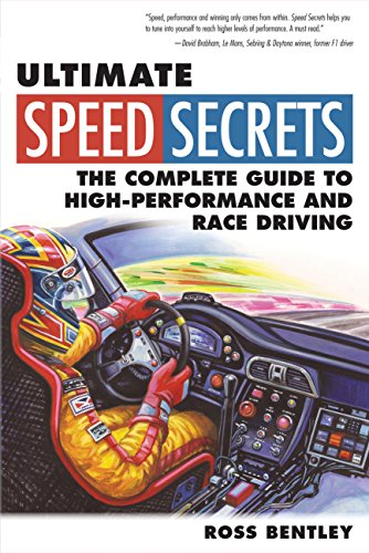 Book cover: "Ultimate Speed Secrets" with a race car driver illustration.