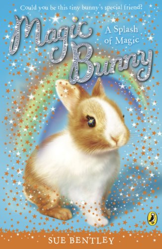 Book cover featuring a fluffy, brown and white bunny with sparkling stars.