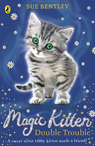 Book cover featuring a silver tabby kitten with green eyes.