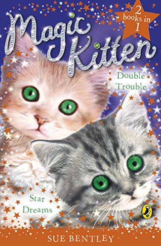 Book cover featuring two kittens, one grey and one orange, with stars.
