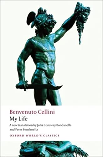 Book cover: bronze statue of a man holding Medusa's head, titled "My Life".