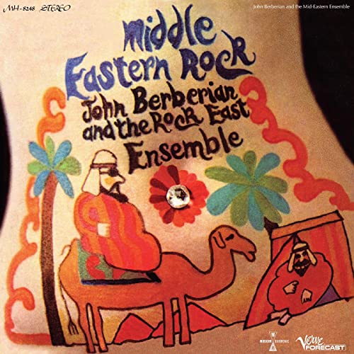 Album cover featuring colorful Middle Eastern themed illustrations on a person's torso.