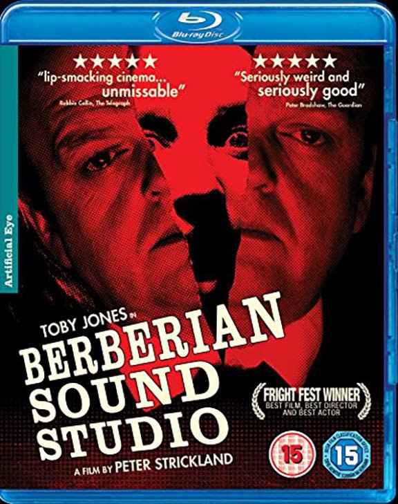 Blu-ray cover for Berberian Sound Studio featuring a red-toned close-up of a man's face.