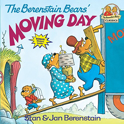 Berenstain Bears book cover depicting a family moving into a treehouse.