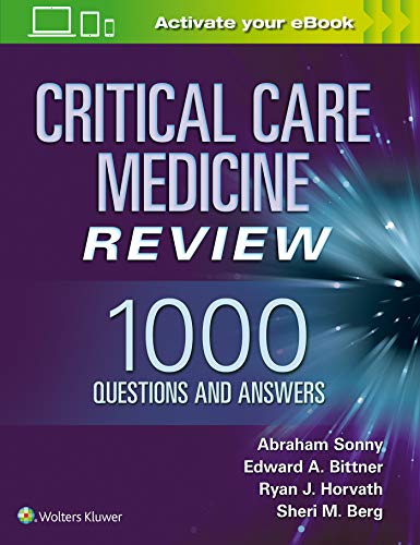 Book cover: "Critical Care Medicine Review: 1000 Questions and Answers".