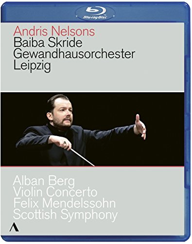 Blu-ray case featuring conductor Andris Nelsons and musical compositions details.