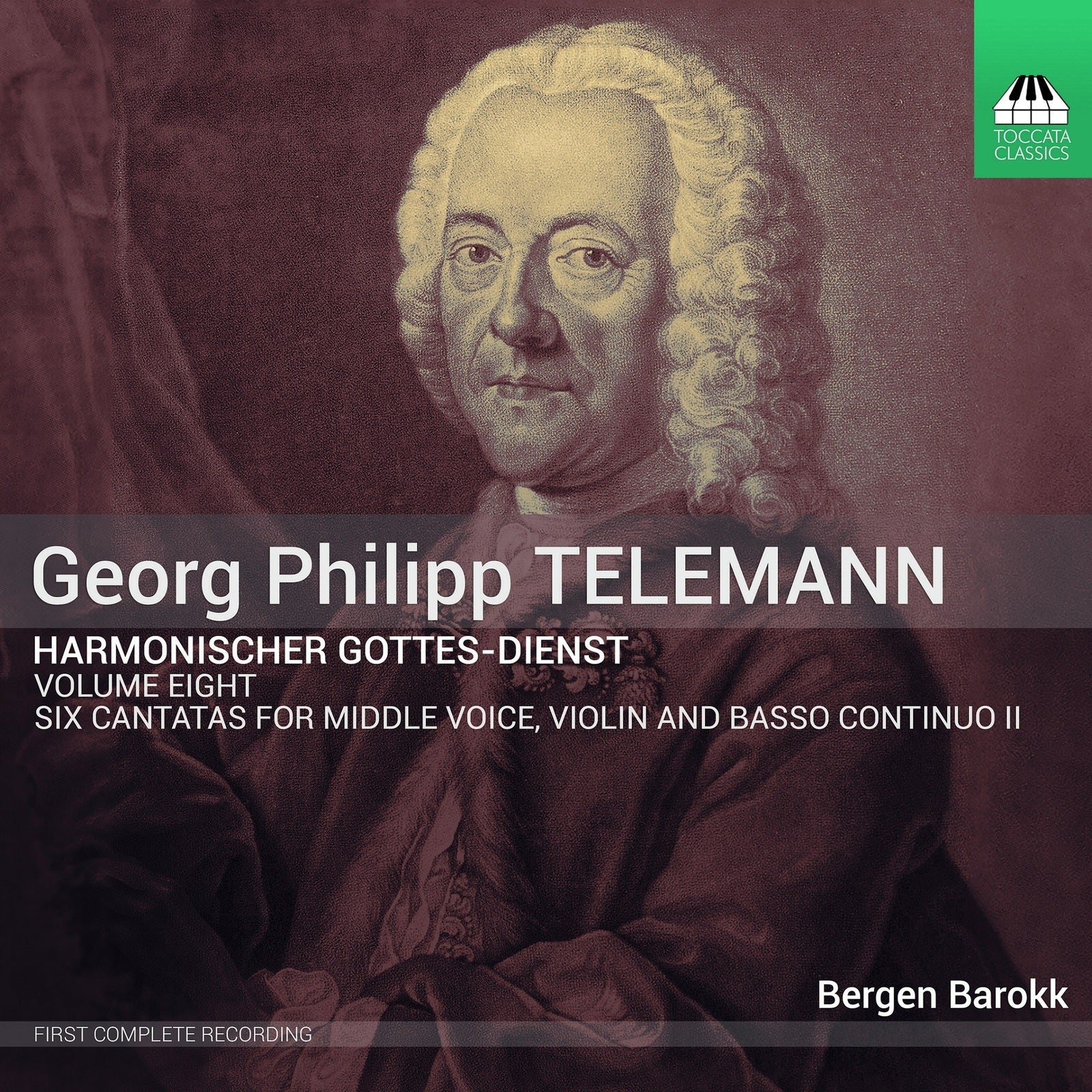 CD cover featuring portrait of composer Georg Philipp Telemann.