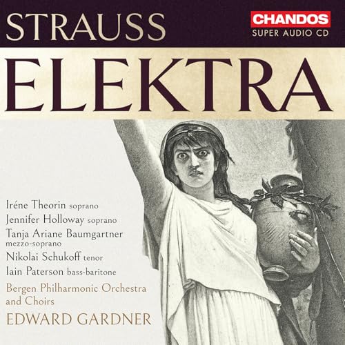 CD cover for Strauss's Elektra featuring a sketch of a woman holding a vase.