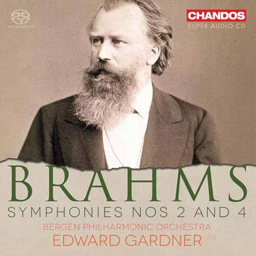 CD cover featuring a portrait of composer Johannes Brahms.
