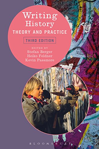 Book cover titled Writing History: Theory and Practice featuring a child chipping at a wall.