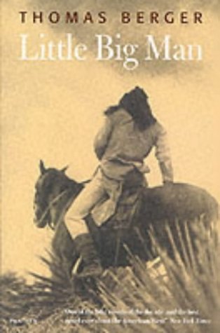 Book cover: "Little Big Man," showing a rider on horseback in sepia tones.