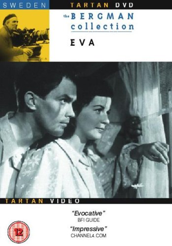 DVD cover for “Eva” featuring a man and woman in a dramatic scene.