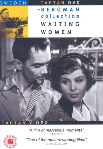DVD cover for “Waiting Women” featuring a man and woman in black and white.