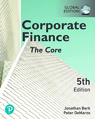 Textbook cover for "Corporate Finance: The Core," 5th edition.