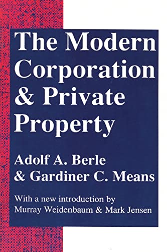 Book cover: "The Modern Corporation and Private Property" by Berle & Means.