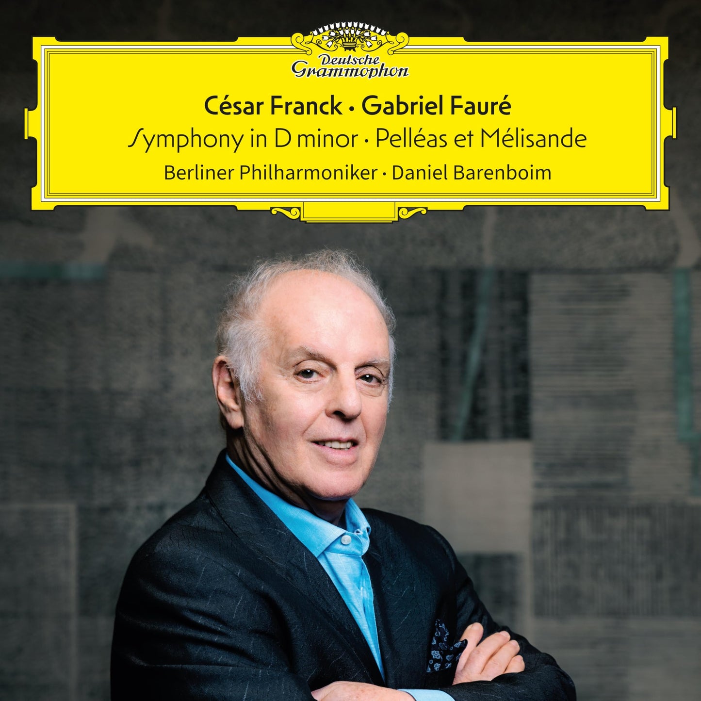 CD cover featuring portrait of conductor Daniel Barenboim.