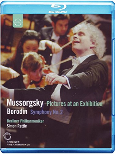 Blu-ray cover featuring conductor Sir Simon Rattle with orchestra musicians.