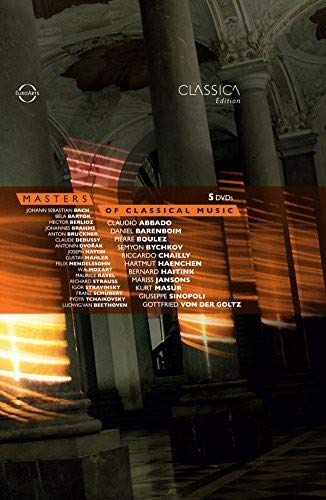 DVD cover for “Masters of Classical Music” featuring orchestral imagery.
