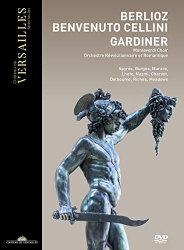 DVD cover for Berlioz’s *Benvenuto Cellini* featuring a bronze sculpture.