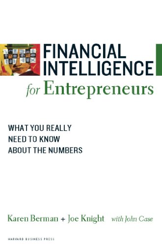 Book cover: “Financial Intelligence for Entrepreneurs” with colorful grid image.