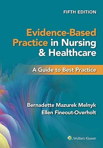 Book cover: “Evidence-Based Practice in Nursing & Healthcare,” fifth edition.