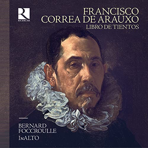 CD cover featuring a portrait of Francisco Correa de Arauxo.