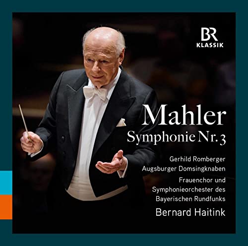 Conductor Bernard Haitink in a tuxedo, album cover for Mahler’s Symphony No. 3.