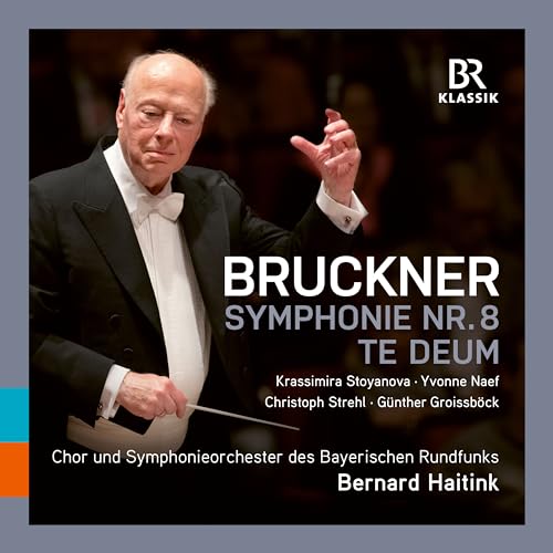 Conductor Bernard Haitink on CD cover for Bruckner’s Symphony No. 8.