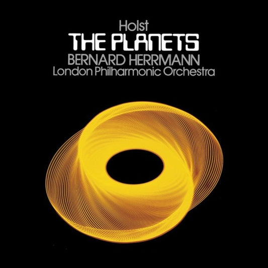 CD cover for Holst’s The Planets, featuring a golden spiral design.