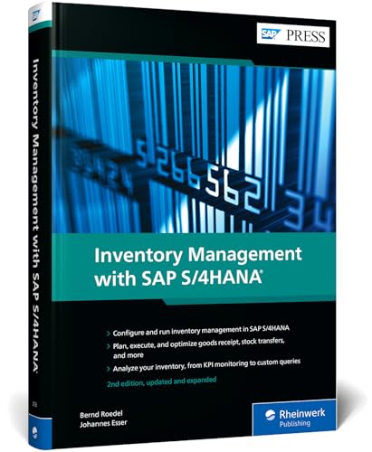 Book cover: "Inventory Management with SAP S/4HANA", barcode visible.