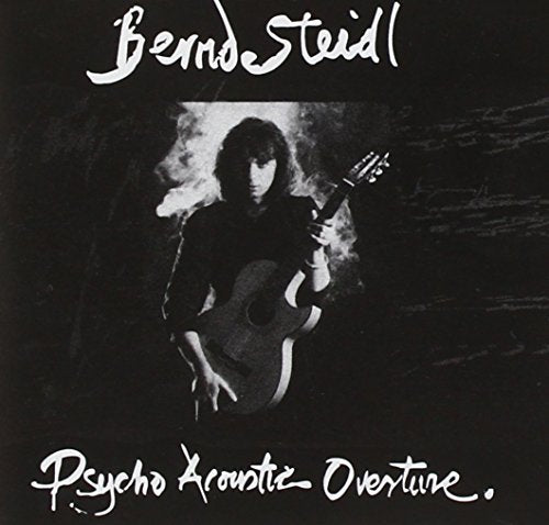 Black and white album cover featuring Bernd Steidl holding an acoustic guitar amidst smoke.