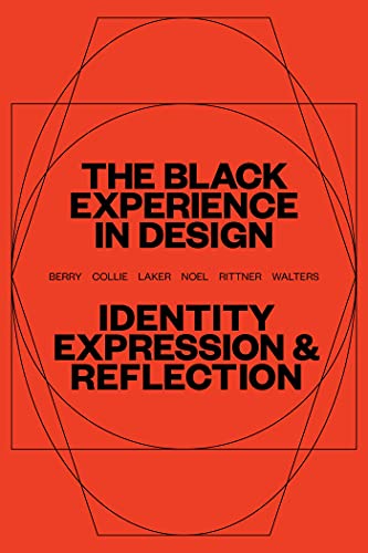 Book cover: "The Black Experience in Design" with geometric orange and white design.