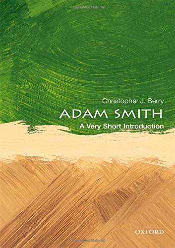 Book cover: "Adam Smith" with green and tan brushstroke background.