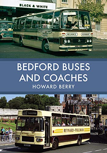 Book cover featuring two vintage Bedford coaches with title and author text.