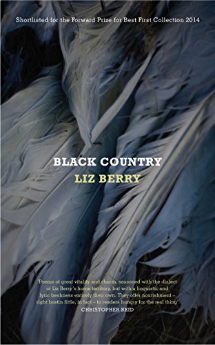 Book cover: “Black Country” by Liz Berry, featuring feather imagery.