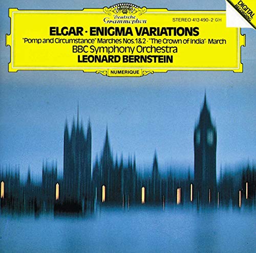 CD cover for Elgar’s Enigma Variations with Big Ben in mist.