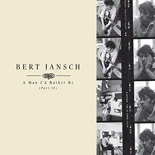 Bert Jansch album cover: black and white photos on cream background.