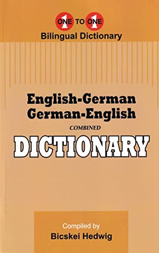 Orange cover of the English-German and German-English One-to-One Bilingual Dictionary by Bicskei Hedwig.