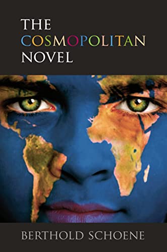 Book cover: face with world map painted on skin, green eyes.