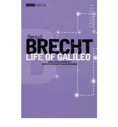 Purple book cover with white text: "Bertolt Brecht, Life Of Galileo.