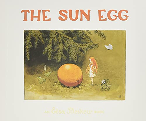 Book cover illustration featuring a fairy standing next to a large orange egg.