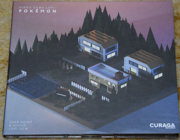 CD cover for "Pokemon" lofi album with isometric forest scene.