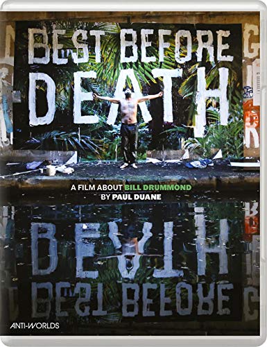 Blu-ray cover for “Best Before Death” featuring a man amidst urban decay.