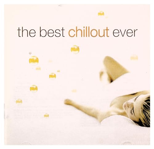 CD cover with a reclining person and golden bubble-like shapes.