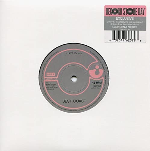 Best Coast 7-inch vinyl record with a Record Store Day sticker on white sleeve.