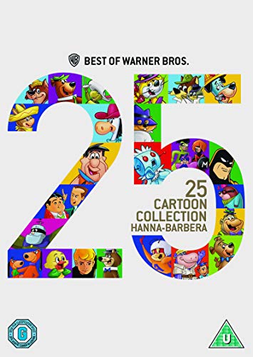DVD cover with "25" filled with Hanna-Barbera cartoon characters, on a white background.