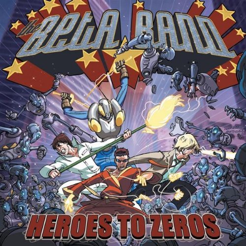 CD cover art: Beta Band, comic-style illustration with robots and people.