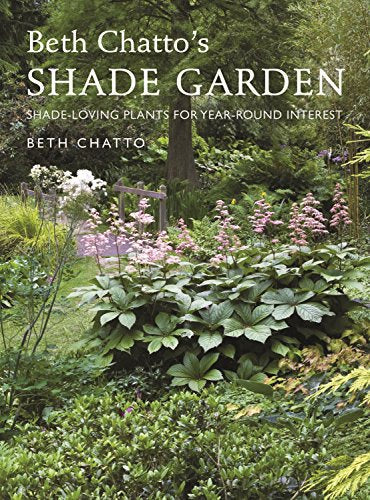 Book cover featuring a lush, green shade garden with pink flowers.